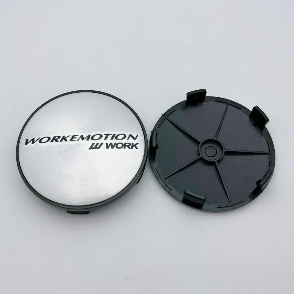 4pcs 68MM ( 63MM I.D ) W Work Emotion Emblem Logo Car Wheel Center Caps Wheels Hubcaps Auto Rims Dust Cover Car Accessories