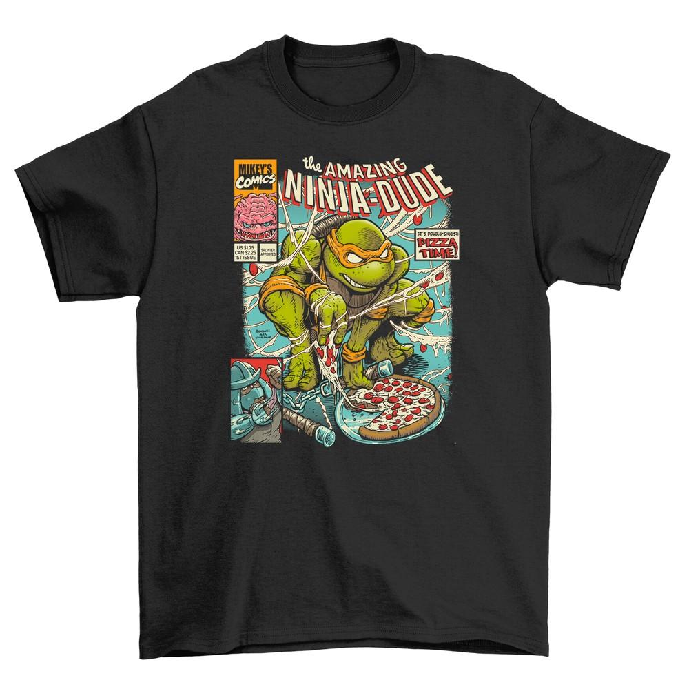 

Turtle COMIC-BOOK-COV ER Tee Heroes Ninjas! Funny t-shirt, Unisex Print L