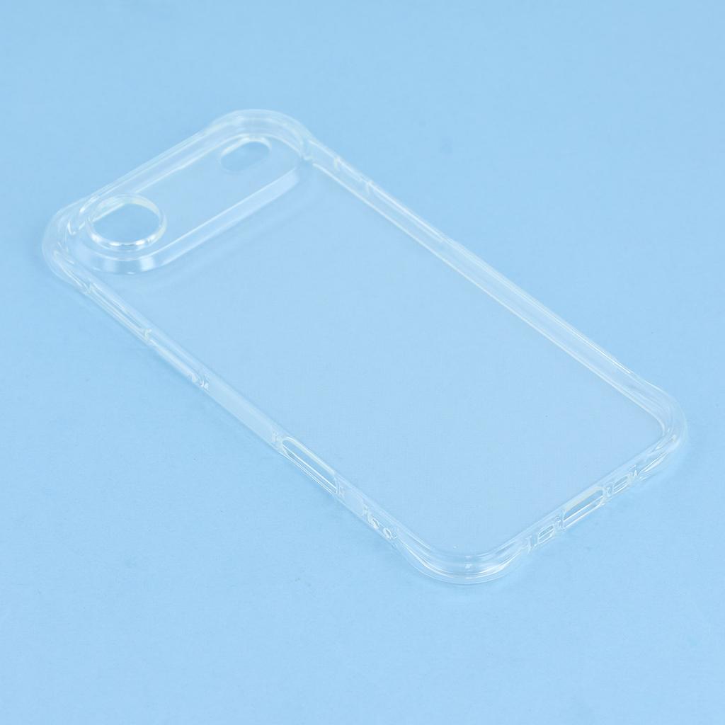 For iPhone 17 Air Case 2.0mm TPU Clear Phone Cover with Tempered Glass Screen Protector