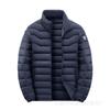 Men's Winter Warm Jacket With Pockets Outdoor Windproof Full Zip Padded Long Sleeve Stand Collar Coats for Male Casual Thick Quilted Outwear Jackets