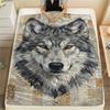 1PC Art Print Decor Print FlAannel Blanket, High quality Comfortable for All Seasons, Home Decor, Warmth and Comfort