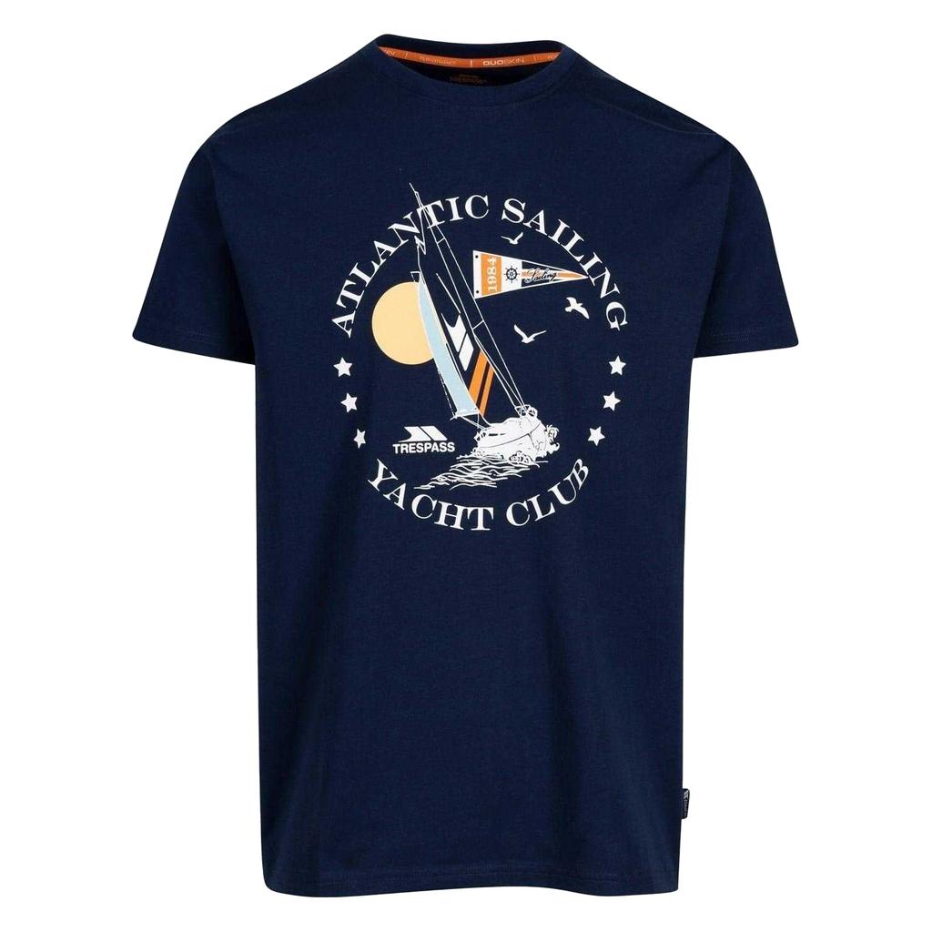 TRESPASS Mens Cedarf Lettering Crew Neck T-Shirt