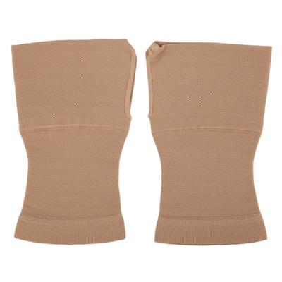 1 Pair Set Wrist Protective Brace Carpal Tunnel Support Fingerless Arthritis GlovesSkin Color