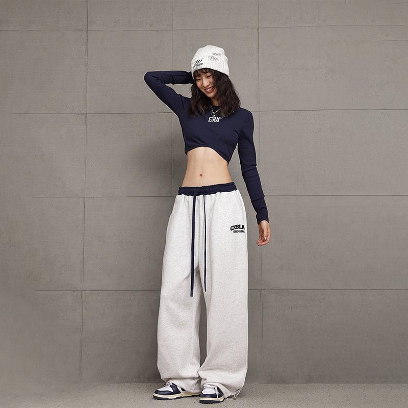 Women's Multicolor Lace-up Hip Hop Street Dance Pants - Spring/Autumn Jazz Dance Casual Wear