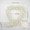 Uflower Heart-Shaped Frame Arch Wedding Backdrop Luxury Red Rose Floral Arrangement Decor with Cloth Base for Special Occasions