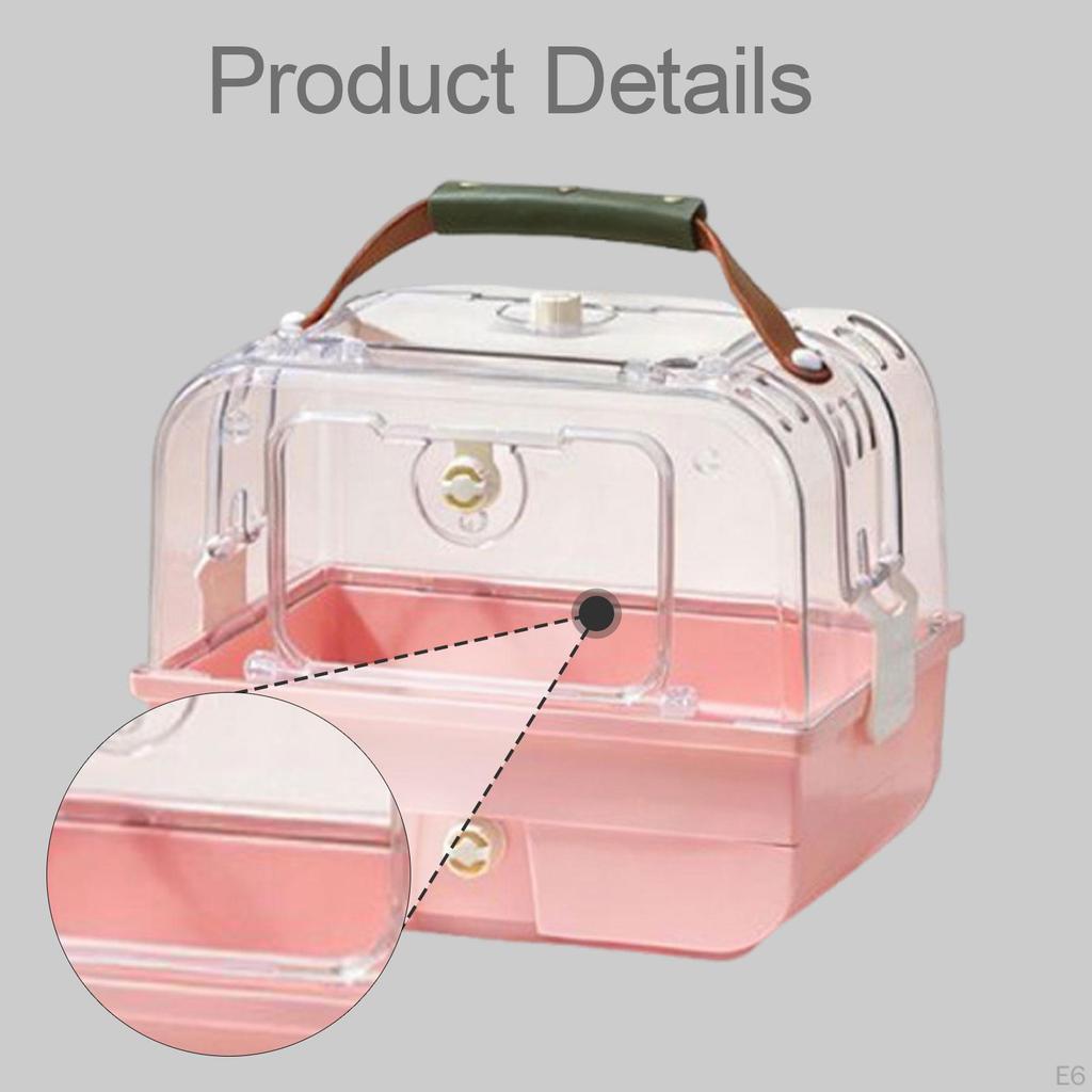 Carrier Parrot Cage Durability Pet Supplies Portable, with Handle for Cockatiel Lovebirds, Parrot,