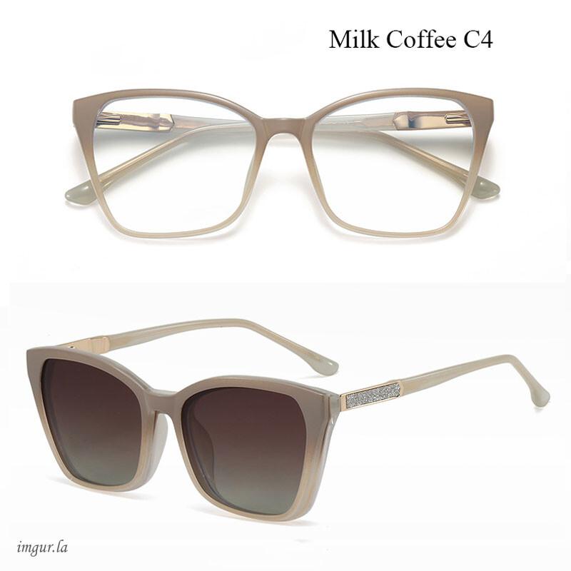 Anti Blue Rays Prescription Computer Glasses with Clip-on Sunglasses