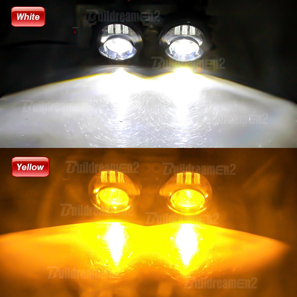 2 Pcs Car Front Fog Light 60W H11 LED Lens Fog Lamp For Mitsubishi Mirage Space Star Hatchback 2017 2018 2019 2020 2021 2022