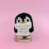 Funny Positive Animal Knitted Doll Ornament Mini Smiling Penguin Hand Woven Doll
