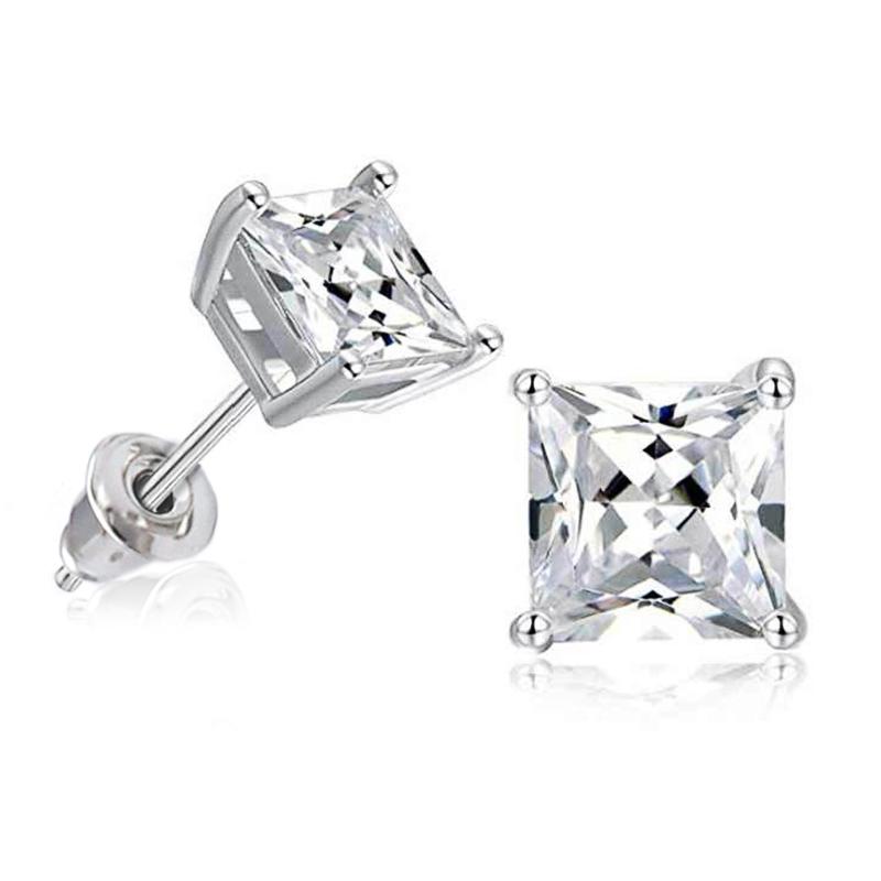 Simple Shiny Oval-shaped CZ Earrings for Female Graceful Lady Versatile Accessories Classical Elegance Women's Jewelry