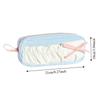Ruffle Pen Bag Bow Cloud Stationery Bag Bowknot Desktop Storage Korean Cloud Pencil Case with Lanyard Aesthetic Pencil Pouch