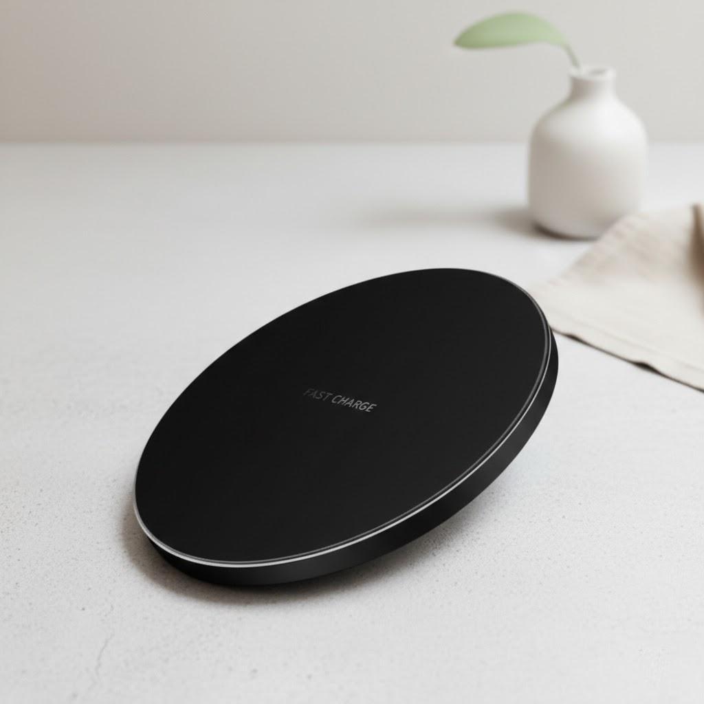 

10W Fast Wireless Charger Compatible iPhone 18 17 16 15 14 13 12 11 Pro XS Max Mini X XR Samsung Xiaomi Huawei чорний