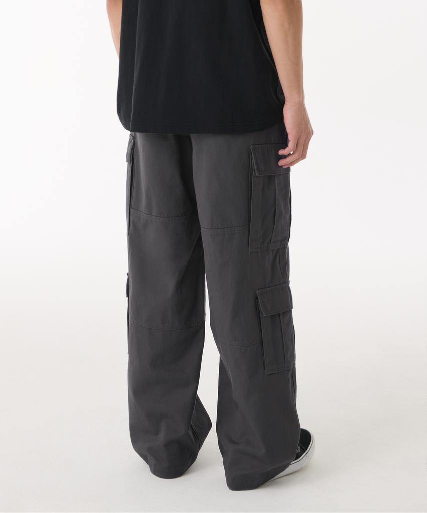 MUSINSA STANDARD Cotton Wide Multi-Pocket Cargo Pants [Dark Gray]