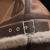 Winter New European Trend Men's Fashion Lapel Large Size PU Fur Integrated Jacket Men's