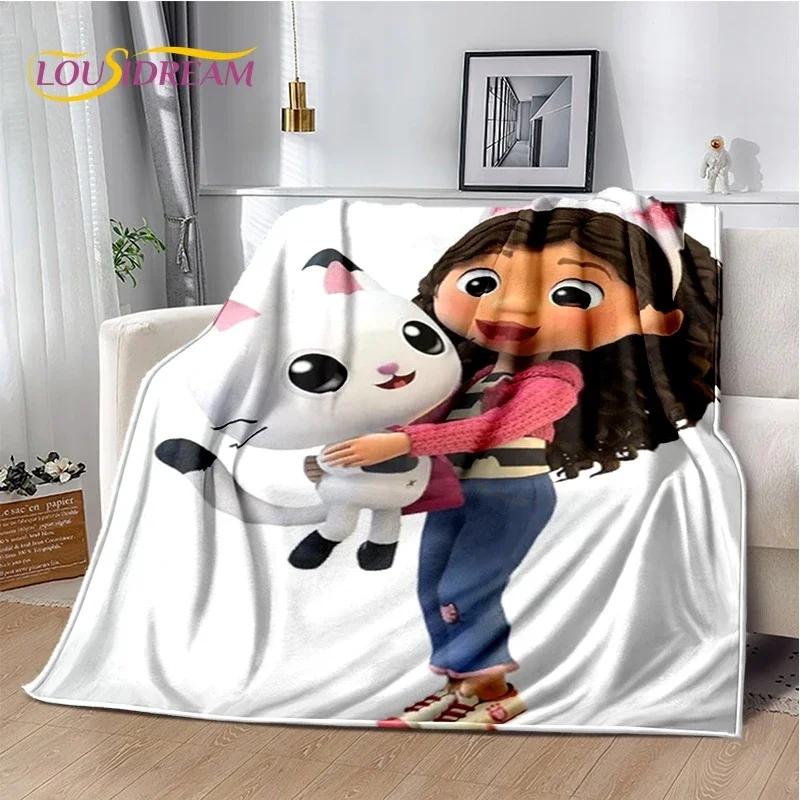 Cartoon Cute Gabbys Dollhouse Girl Soft Blankets,Keep Warm Throw Blanket Comfortable Blanket for Picnic Beds Sofa Home Bedroom