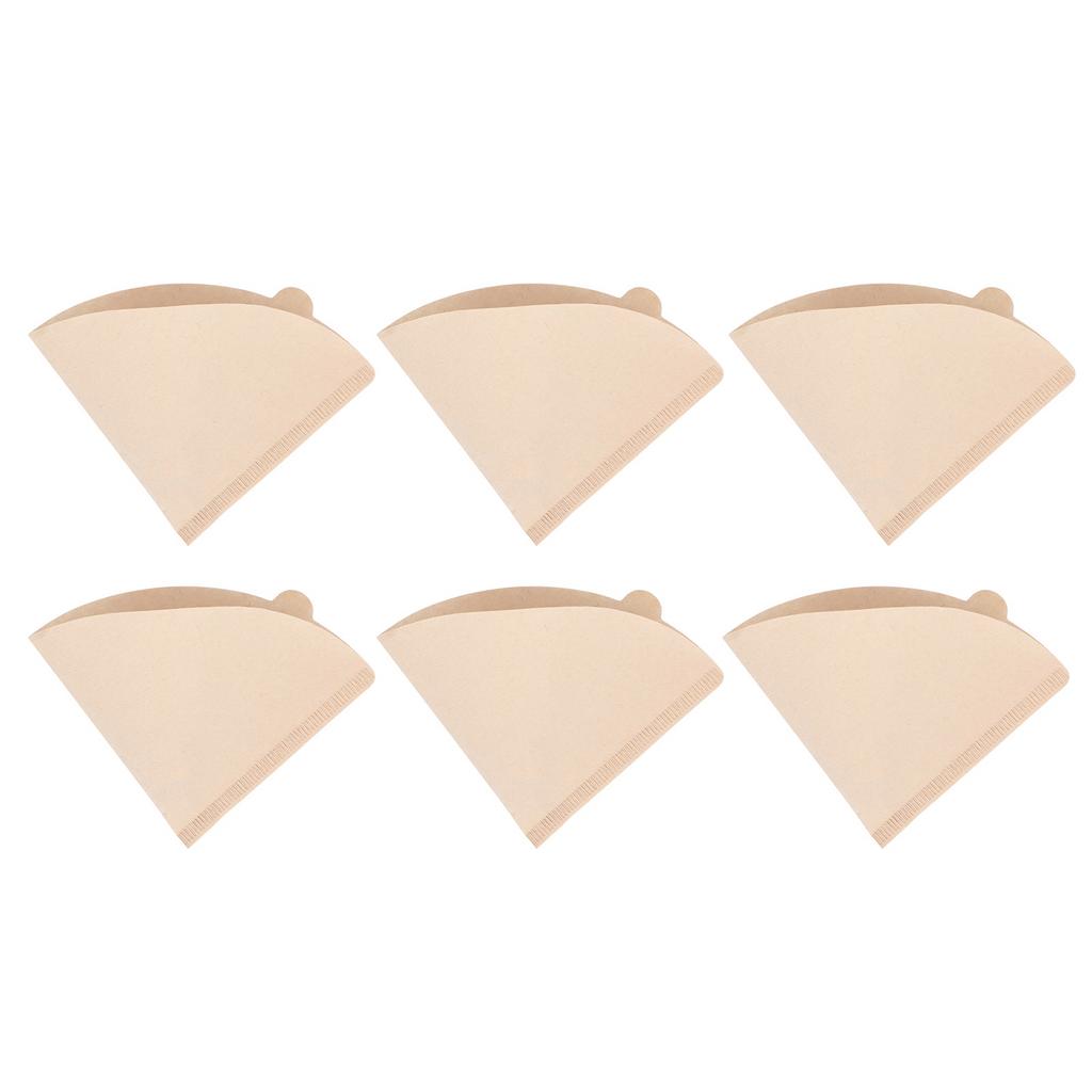 100PCS Coffee Filter Paper Disposable Natural Wood Pulp Cone Shape Coffee Strainer