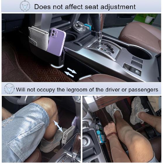 JDMCAR Upgrade Gear Shift Organizer Tray Compatible With Toyota 4Runner Accessories 2010- 2024 Car Center Console Shifter Side Tray Storage Box