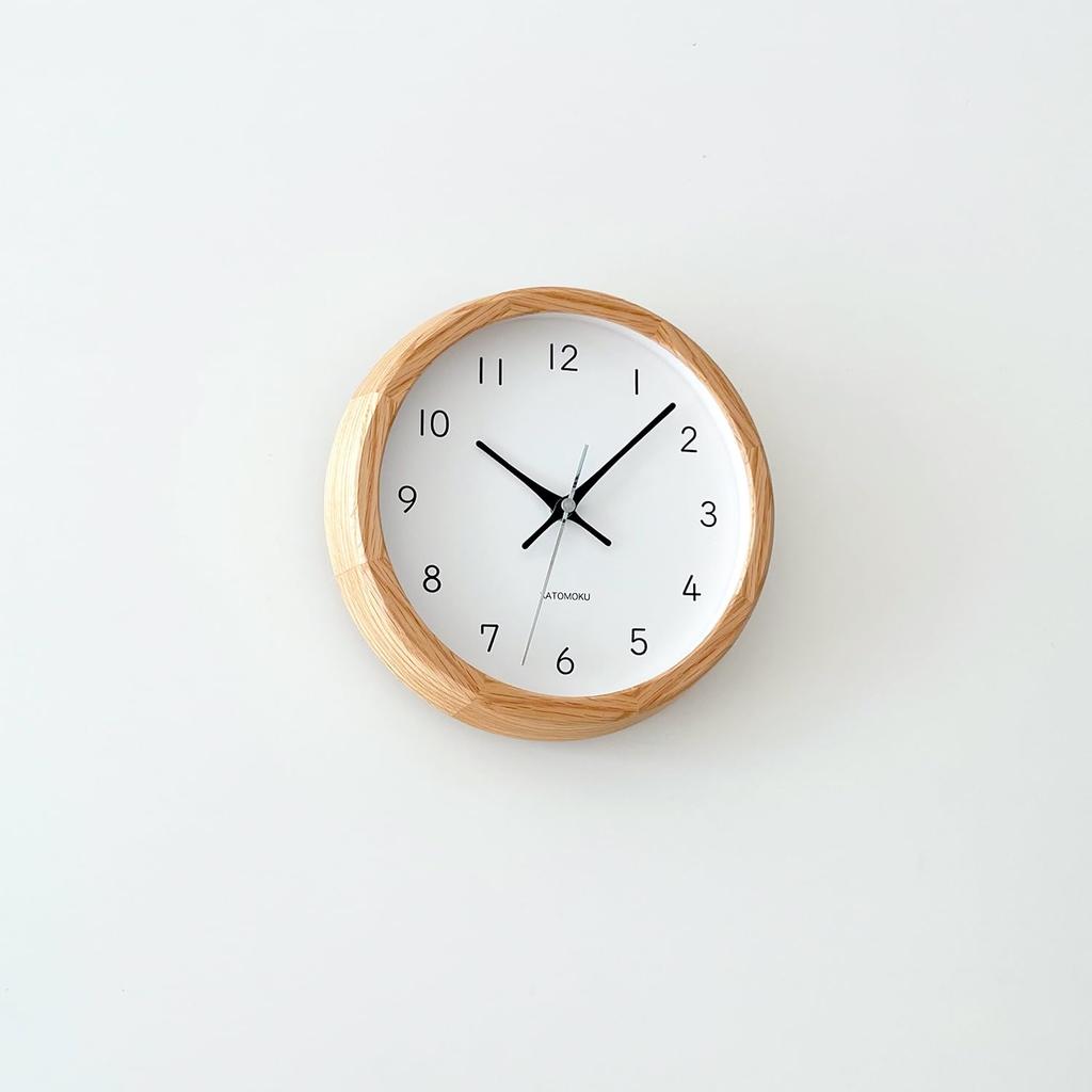 KATOMOKU Muku Clock 13 Oak Wall Clock, 20 cm, km-130OA