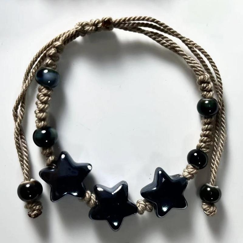 

Простая звезда бисерный браслет ручной работы плетение для женщин девочек продвинутый чувство темперамент браслеты ювелирные изделия аксессуары подарки