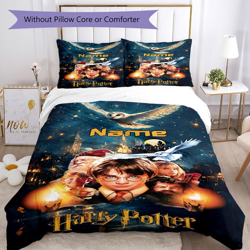 Warner Bros. Films (20) Customize Your Name Bedding Set Breathable Duvet Cover with Pillowcases Home Decoration Birthday Gift