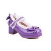 Girls High Heels Woman Heel Lolita Shoes Patent Leather Bow Mary Jane Pumps Women Wedding Cosplay Party Shoe Red Pink Black30-43