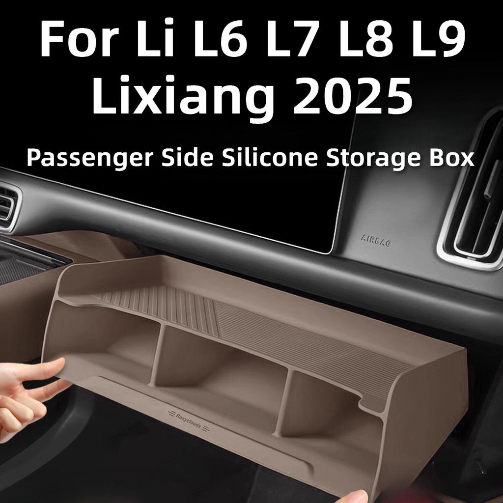 For Li L6 L7 L8 L9 2025 Lixiang Passenger Side Silicone Storage Box