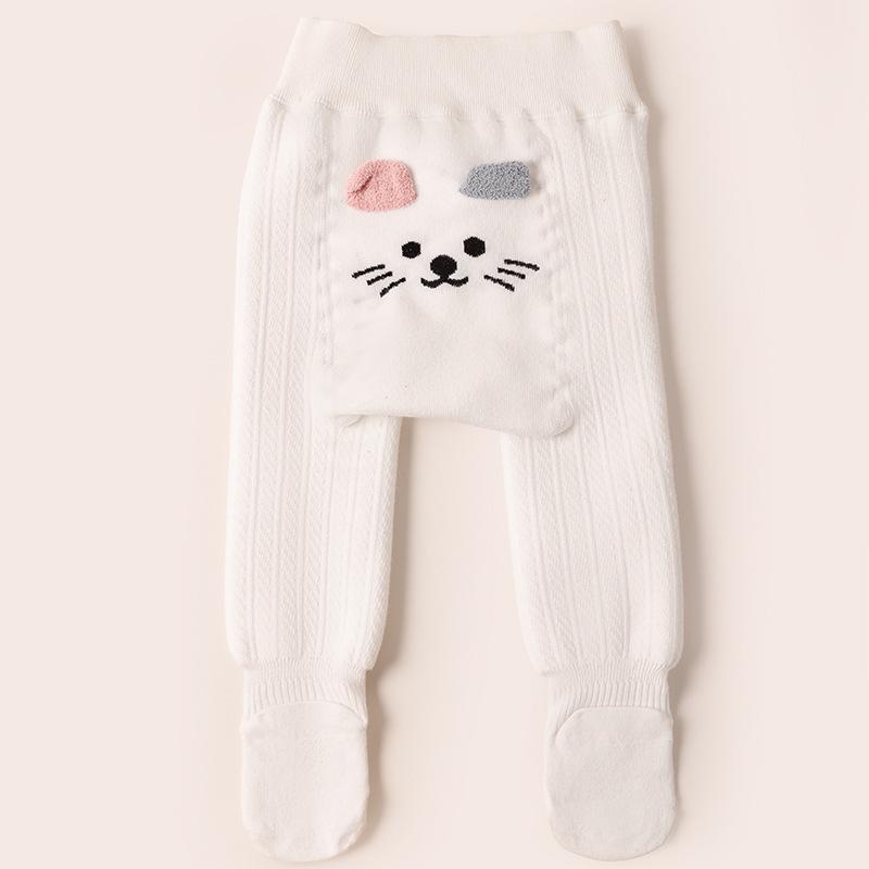 Infant Velvety Big Butt Base Layer Jumpsuit with Socks - Warm Autumn/Winter Style for Boys & Girls
