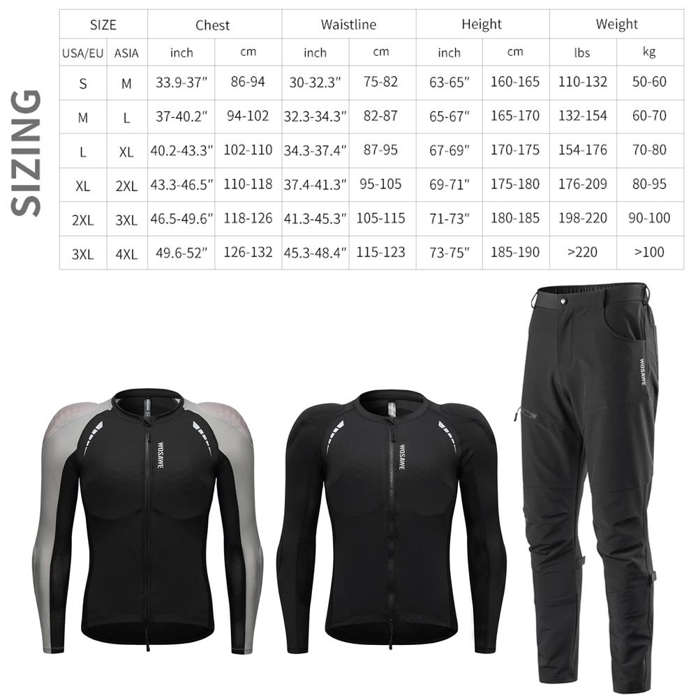 WOSAWE Herren Motocross Jacke Motorradhose CE Körper Weiche Protektoren Hemden Reflektierend Anti-Sturz Moto Racing Schutzkleidung