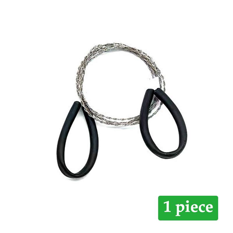 1PC Portable Stainless Steel Wire Saw with Finger Handle, Pocket Manual Chain Saw for Outdoor Camping Hiking Survival