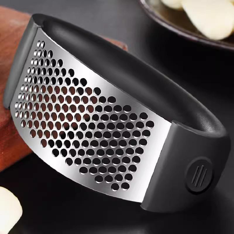 New Arrival: Set of 3 Stainless Steel Garlic Presses - Multifunctional Garlic Masher & Creative Garlic Grater.