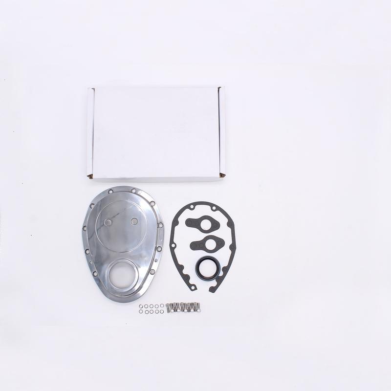 Polish Aluminum Timing Chain Cover Small Block For SBC Chevy 283 305 327 350 383 400 Engine Repair Parts Automobile Accessories