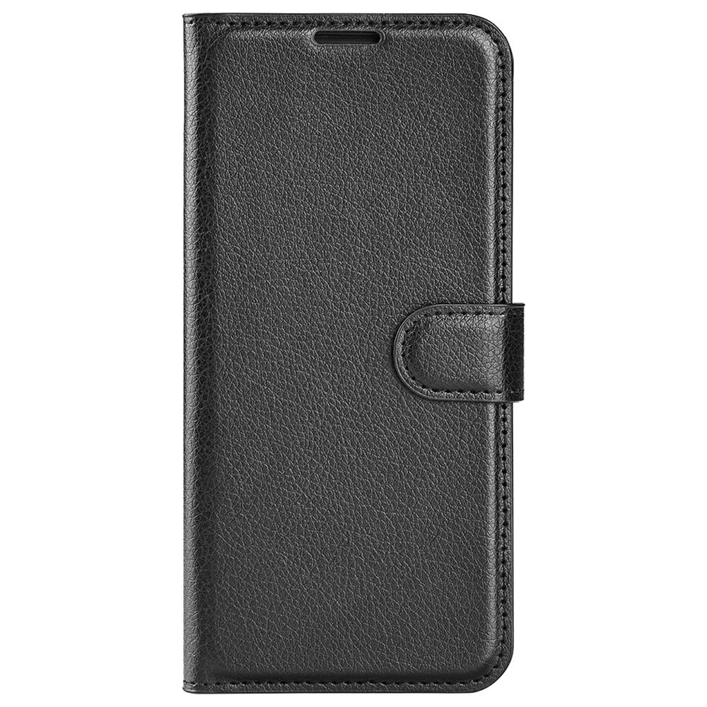 

PU Leather Smartphone Cover Bag for Oppo Find X5,Wallet Anti-scratch Litchi Texture Phone Stand Function Dustproof Case Black
