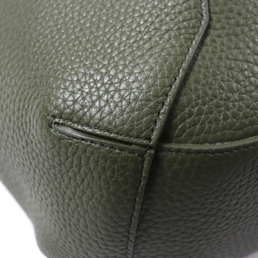 Alexander McQueen ToteBag EDGE Medium Logoprint HnadBag khaki Calfleather 762342 Used