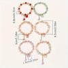 Sweet Glass Beads Bracelet With Butterfly Pendant Korean Style Bracelet Women Bangle  Female
