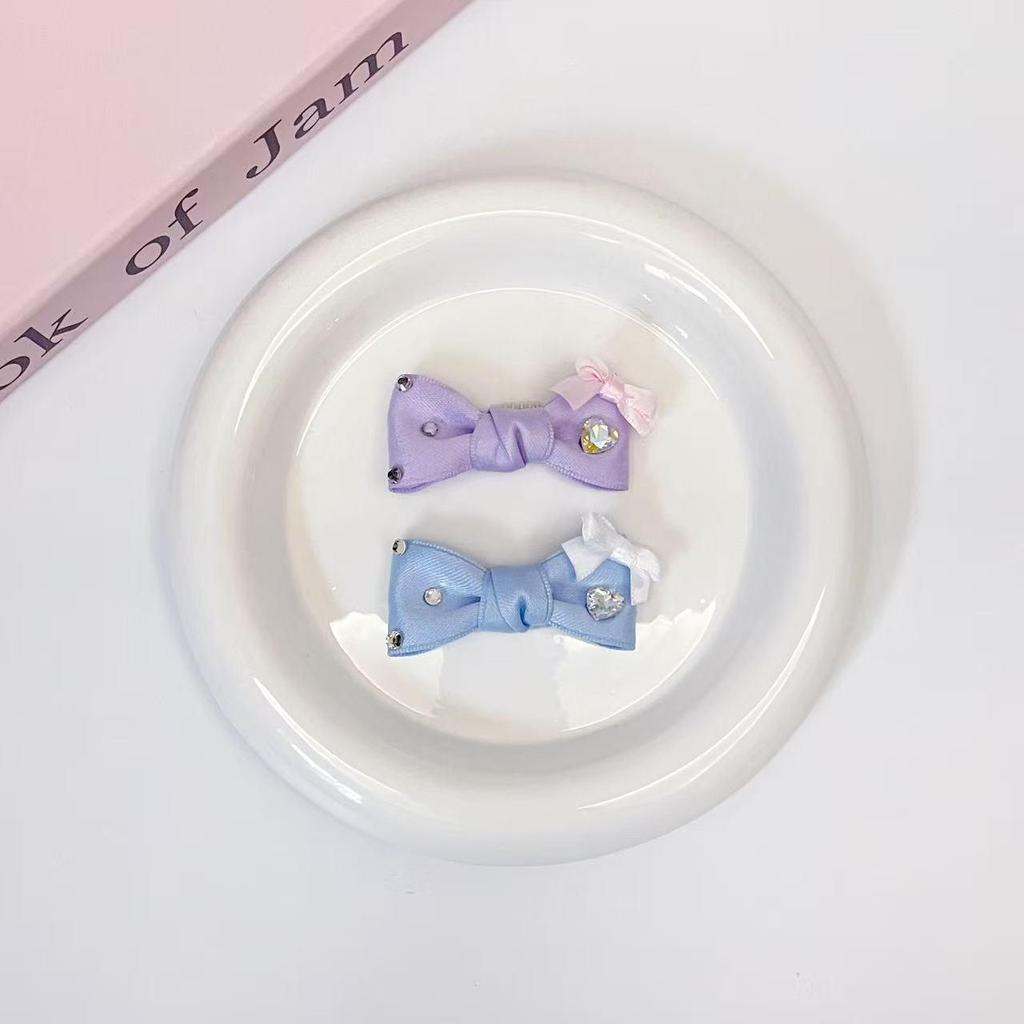 Color Series Yorkshire Maltese Teddy Bow Hair Clip - Pet Hair Accessories for Cats and Dogs