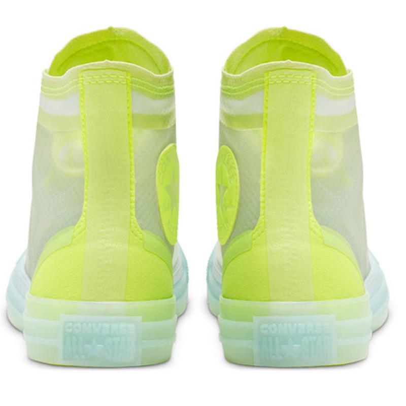 Converse Translucent Mesh Utility Chuck Taylor All Star High Top Volt White 'Yellow Blue White' Women's