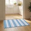 Colorful Striped Pattern Floor Mat Flannel Door Mat Non-Slip Bedroom Living Room Home Decor