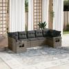 VidaXL Garden Lounge Set with Cushions 7 Pcs, Patio Sofas, Patio Furniture Set, Outdoor Furniture, Grey 3252927