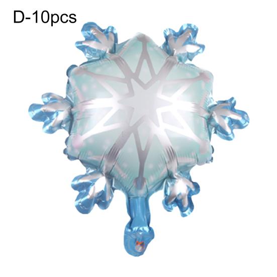 

10 шт. новый гибкий антивыцветающий воздушный шар из фольги в форме рождественской снежинки для спальни D