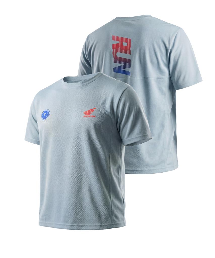 PHYPS MOTORCYCLE Seoul Motorcycle Running Short Sleeve Blue Gray