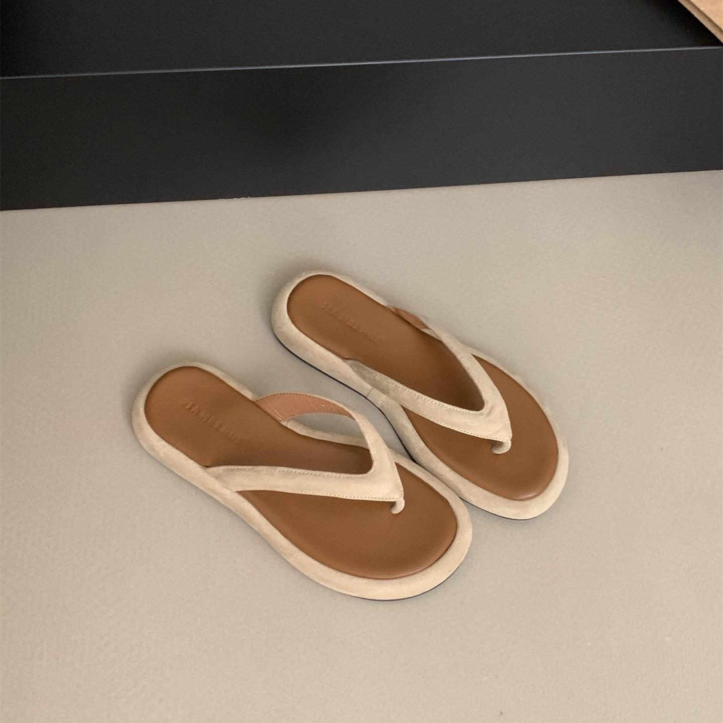 

Fashion New Women s Summer Beach Flip Flops Slip-On Fashion Casual Vacation Slippers Clogs Ladies Luxury Slides Low Platform Footwear 39 коричневый