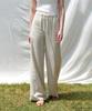 PINBLACK Contrast Tape Straight Pants Beige