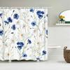 Fresh Birch Forest Tree Leaves Fabric Shower Curtain Waterproof Polyester 3D Printing Bath Curtains for Bathroom Decor with Hook