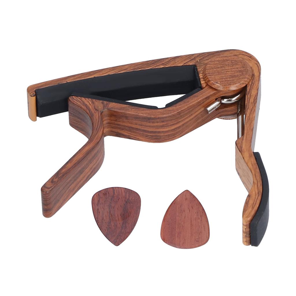 Gitarren-Kapodaster Klein Tragbar Geräuschlos Silikonpolster Federbelasteter Kapodaster für Akustikgitarre