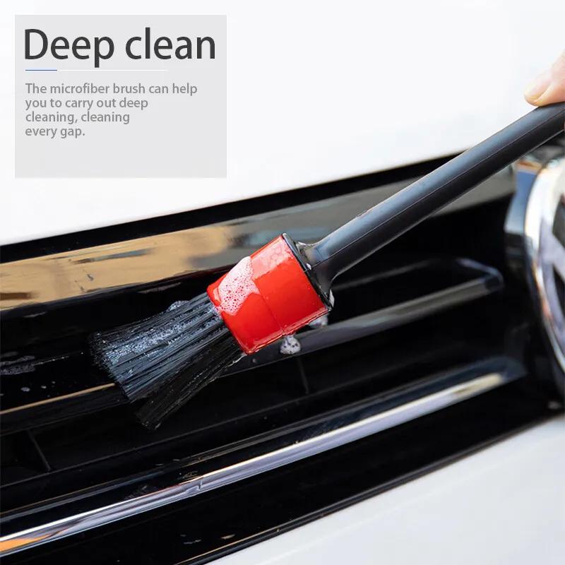 5 Car Detail Brush Set Car Dashboard Air Conditioning Outlet Wheel Brush Car Interior Cleaning Tool