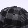 Cotton Breathable Baseball Cap for Men and Women Black and White Checkered Duck Tongue Hat Student Sun Hat