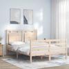VidaXL Bed Frames with Headboard Small Double Solid Wood 3194021