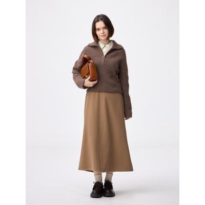 Gu Brushed Flare Skirt