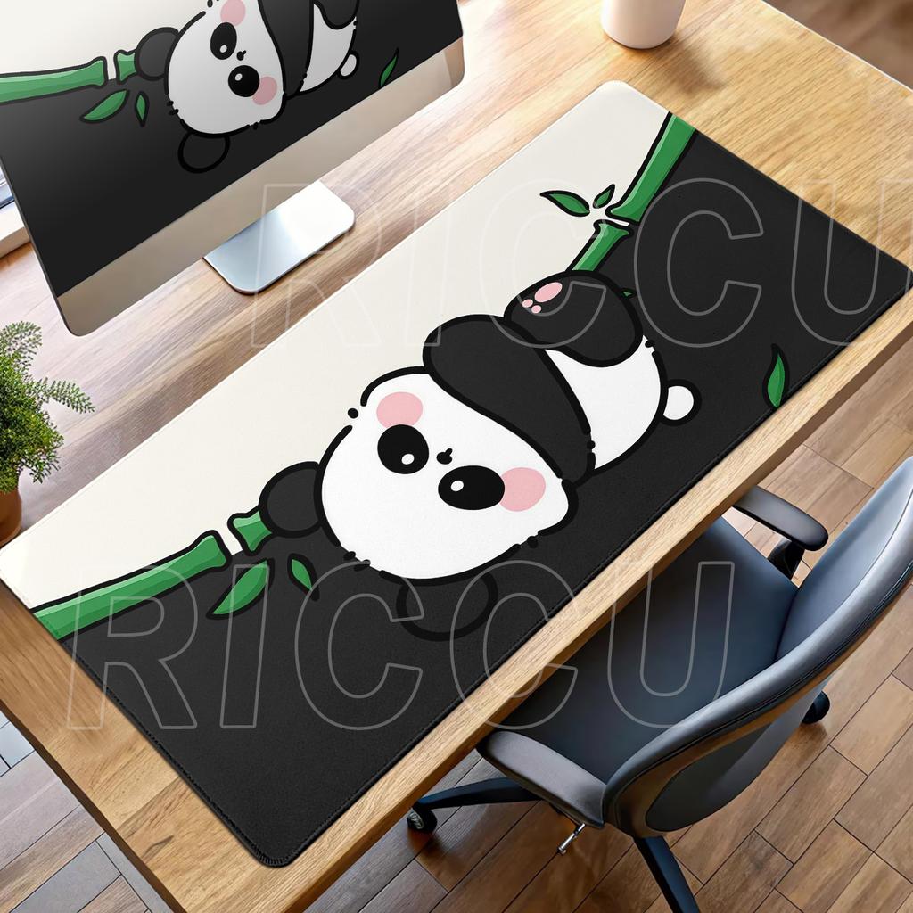 Large Mausepad Cute Panda Mousepad XXL Gamer Keyboard Mat Pc HD Desk Mats Company Mouse Pad Black White Cartoon Deskpad For Gift