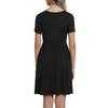 Women's Ladies Summer Casual Loose Color V-Neck Short Sleeve Dress